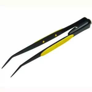 General Tools Bent Tip Lighted Tweezers