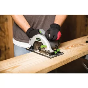 Genesis 13 Amp 7-1/4 in. Circular Saw with Metal Lower Guard, Spindle Lock, 24T Blade, Rip Guide and Blade Wrench