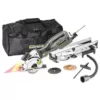 Genesis 5.8 Amp 3-1/2 in. Control Grip Plunge Compact Circular Saw Kit with Laser, Hose, 3 Blades, Rip Guide and Bag