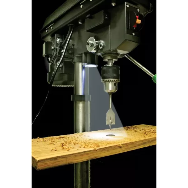 Genesis 4.1-Amp 10 in. 5-Speed Drill Press with 5/8 in. Chuck, Work Light, and Table Rotatable 360° and Tiltable 45°