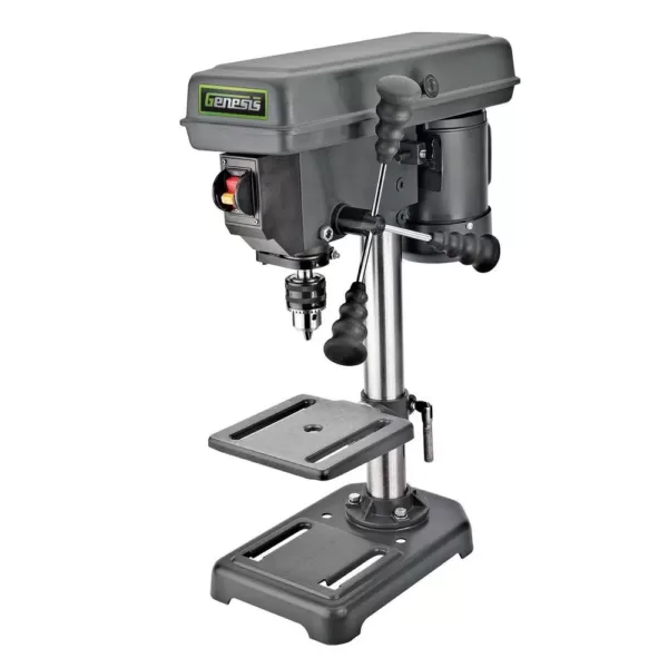 Genesis 2.6 Amp 8 in. 5-Speed Drill Press with 1/2 in. Chuck, Adjustable Depth Stop, Tilt Table and Chuck Key