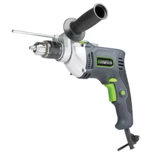 Genesis 7.5 Amp 1/2 in. Variable Speed Reversible Hammer Drill with Control Handle, Lock-On Button and Auxiliary Handle