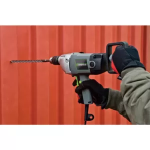 Genesis 120-Volt 1/2 in. Variable Speed Spade Handle Electric Drill with Lock-On Button and Auxiliary/Spade Handles