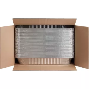 Genuine Joe Silver Aluminum 8.8 Qt. Full-Size Disposable Pan Platters and Trays (50 Per Case)