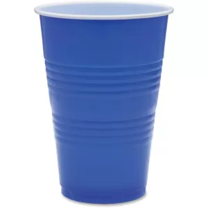 Genuine Joe 16 oz. Blue Plastic Party Cups (50 Per Case)