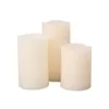 Gerson Bisque, Vanilla Scent Wax Black Wick LED Candle Set (3-Piece)