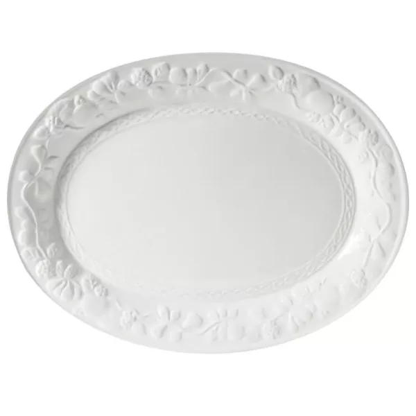 Gibson Home Fruitful White Stoneware Platter