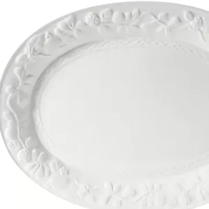 Gibson Home Fruitful White Stoneware Platter