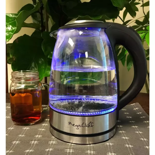 MegaChef MegaChef 7 Cups 1.7 l Glass and Stainless Steel Electric Tea Kettle