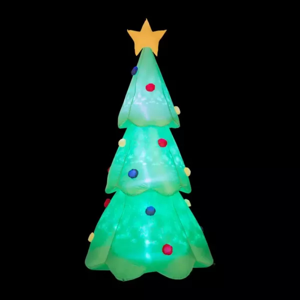 Glitzhome 9 ft. Lighted Inflatable Christmas Tree Decor