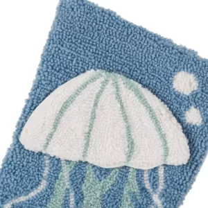 Glitzhome 19 in. L Hooked Stocking, 3D Jellyfish