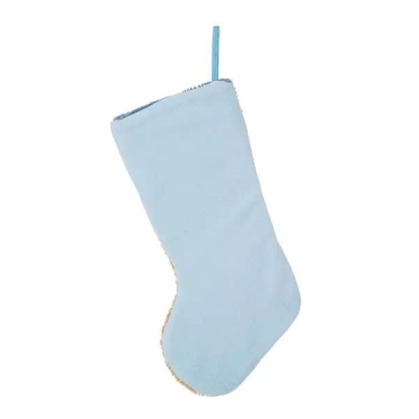 Glitzhome 19 in. L Hooked Stocking, 3D Starfish