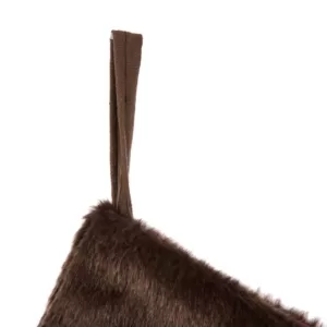 Glitzhome 20 in. L Christmas Stocking with Faux Fur Cuff