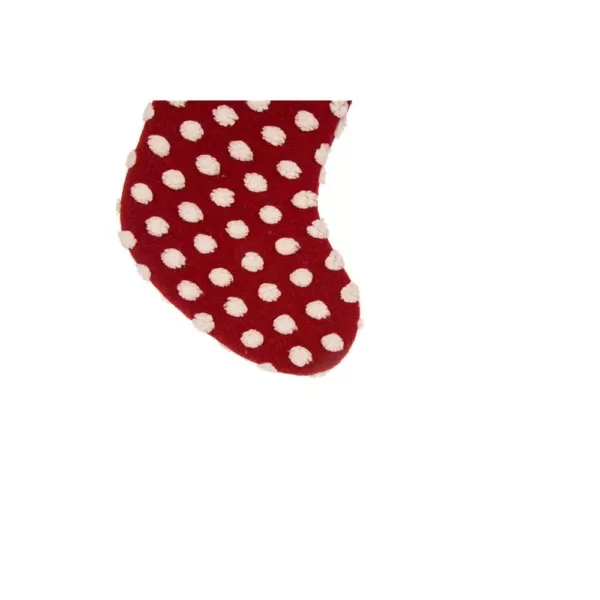 Glitzhome 21 in. H Fabric Pompom Stocking