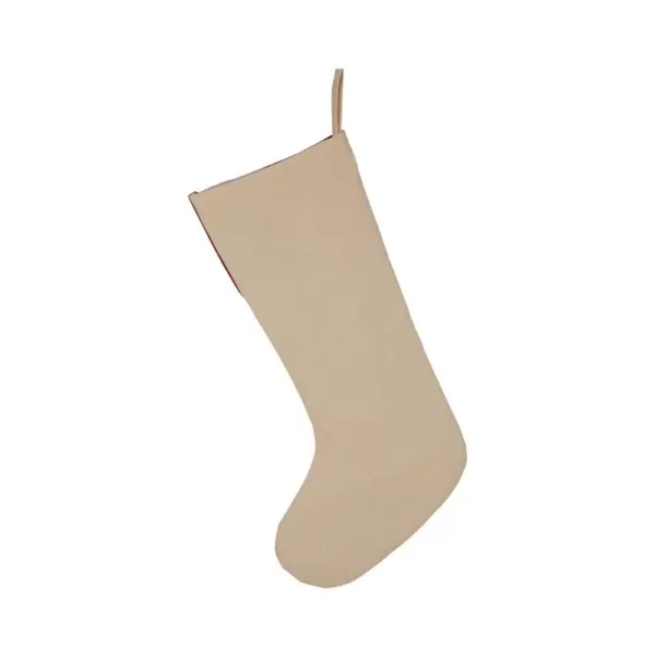 Glitzhome 21 in. Polyester Fabric Christmas Decoration Stocking (2-Pack)