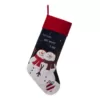 Glitzhome 36 in. H Polyester Velvet 3D Oversized Snowman Stocking