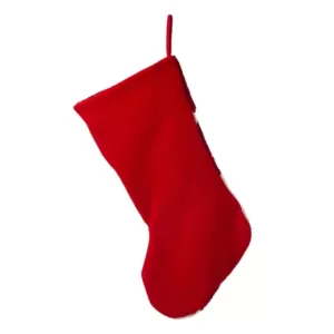 Glitzhome 21.00 in. H Acrylic/PolyesterPoinsettia Hooked Stocking