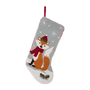 Glitzhome Hooked Stocking (Reindeer and Fox) (Set of 2)