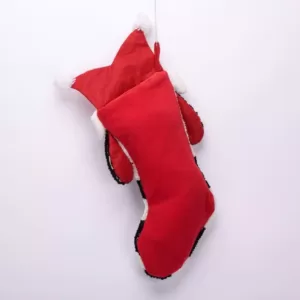 Glitzhome 22 in. Polyester/Acrylic Hooked 3D Dog Christmas Stocking