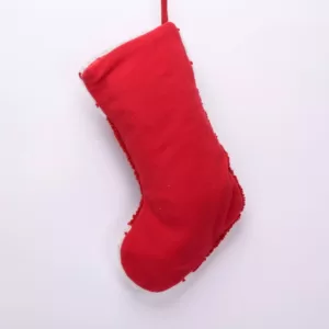 Glitzhome 19 in. Polyester/Acrylic Hooked Christmas Stocking with Christmas Tree