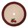 Glitzhome 48 in. D Fabric Christmas Tree Skirt - Red Truck