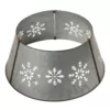 Glitzhome 26 in. Dia Snowflake Diecut Metal Tree Collar with Light String(KD)