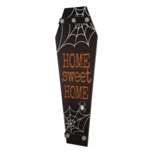 Glitzhome 42 in. H Halloween Wooden Coffin Porch Leaning Decor