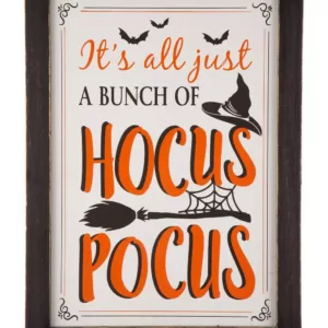 Glitzhome 24 in. H Halloween Wooden Sanding Easel Sign Decor or Hanging Decor (2-Function)