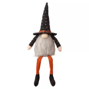 Glitzhome 20 in. H Halloween Fabric Gnome Sitter Decor