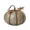 Glitzhome 12 in. H Galvanized Metal Round Pumpkin