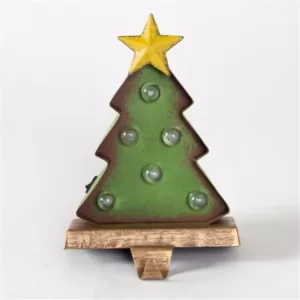 Glitzhome 8.48 in. H Marquee LED Tree Stocking Holder