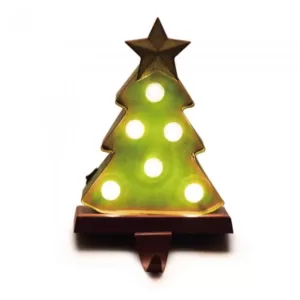 Glitzhome 8.48 in. H Marquee LED Tree Stocking Holder