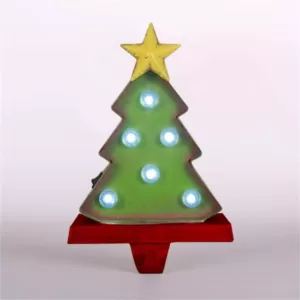 Glitzhome 8.48 in. H Marquee LED Tree Stocking Holder