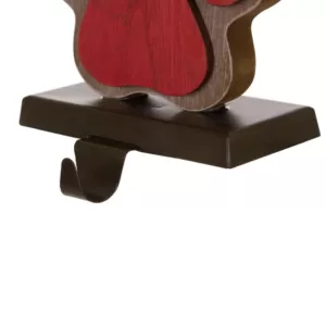 Glitzhome 6.30 in. H Wooden/Metal Paw Stocking Holder