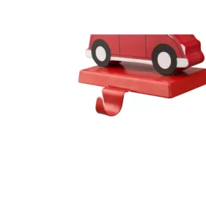 Glitzhome 5.31 in. H Wooden/Metal Red Car Stocking Holder