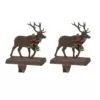 Glitzhome Wooden/Metal Reindeer Stocking Holder (2-Pack)