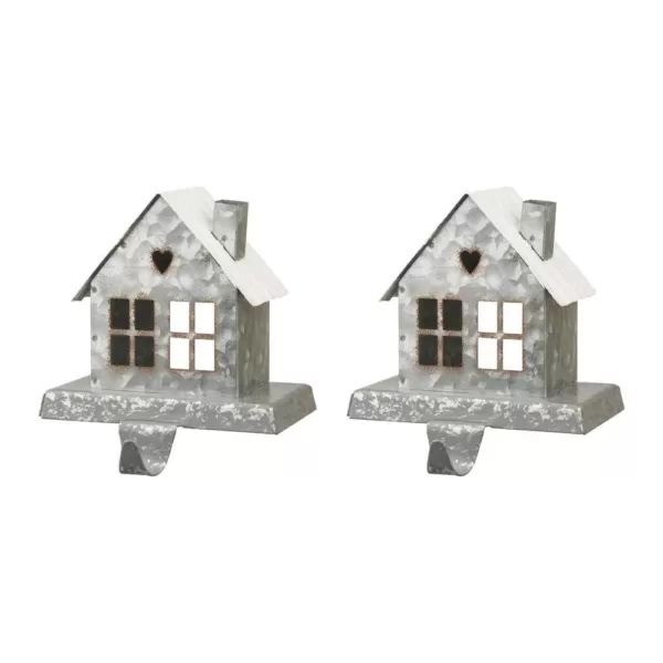 Glitzhome Wooden/Metal Reindeer Stocking Holder (Set of 2)