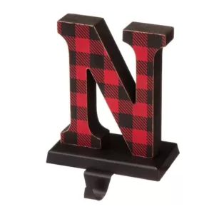 Glitzhome Wooden/Metal NOEL Christmas Stocking Holder (Set of 4)