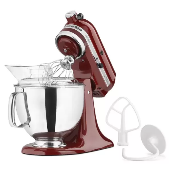 KitchenAid Artisan 5 Qt. 10-Speed Cinnamon Gloss Stand Mixer with Flat Beater, 6-Wire Whip and Dough Hook Attachments