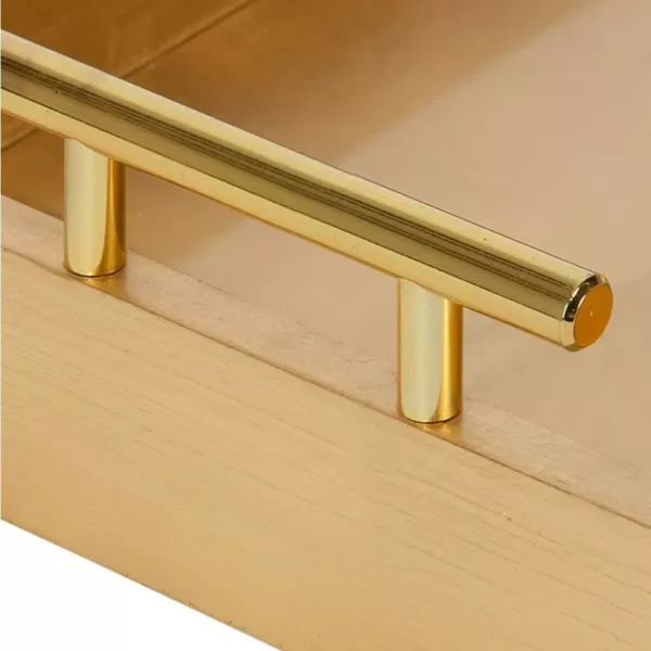 Kate and Laurel Lipton 10 in. x 3 in. x 24 in. Gold Decorative Wall Shelf