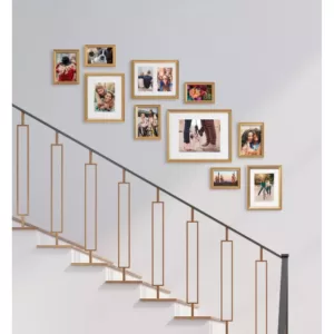 Kate and Laurel Adlynn Gold Picture Frames (Set of 10)