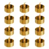 LUMABASE Battery Operated Gold Plated LED Tea Lights (12-Count)