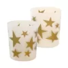 LUMABASE Gold Stars Battery Operated LED Candles (2-Count)