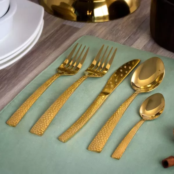 MegaChef Baily 20-Piece Gold Stainless Steel Flatware Set (Service for 4)