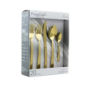 MegaChef Baily 20-Piece Gold Stainless Steel Flatware Set (Service for 4)