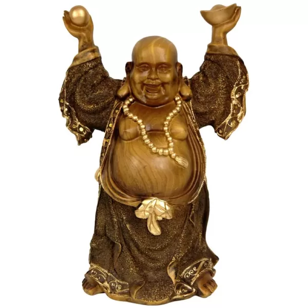 Oriental Furniture Oriental Furniture 12 in. Standing Prosperity Buddha Decorative Statue