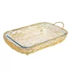 Godinger Nest 3 Qt. Gold Rectangular Baker