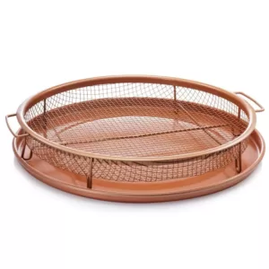 Gotham Steel Non-Stick Ti-Ceramic Heat Circulating 12 in. Round Crisper Tray