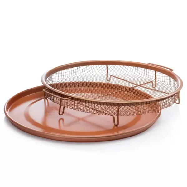 Gotham Steel Non-Stick Ti-Ceramic Heat Circulating 12 in. Round Crisper Tray