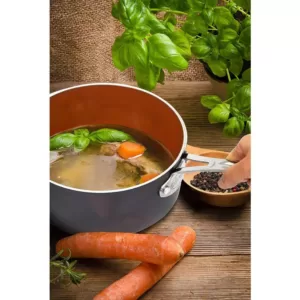 Gotham Steel 3 qt. Aluminum Ti-Ceramic Nonstick Sauce Pan with Glass Lid